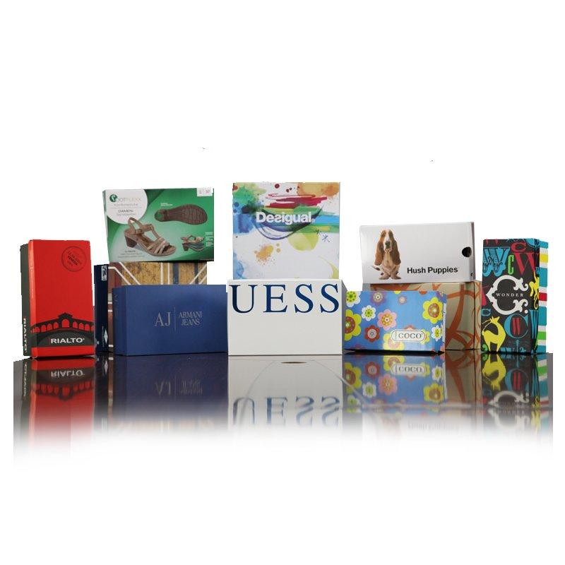 Color Printed Paper Shoe Packaging Box With Logo