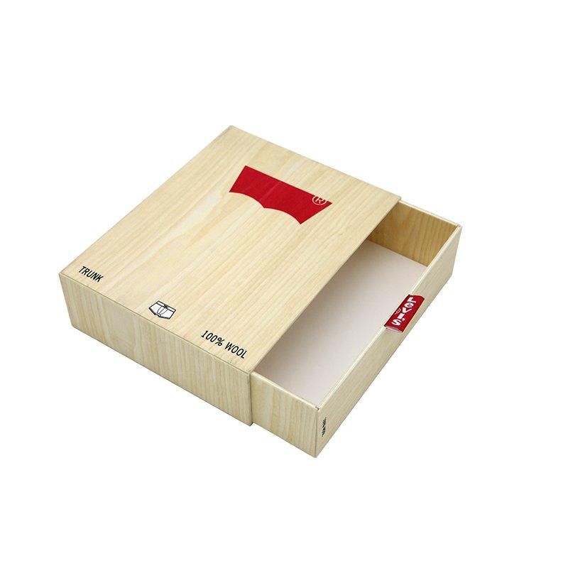 Apparel Paper Packaging Boxes with Wood Grain for Gift