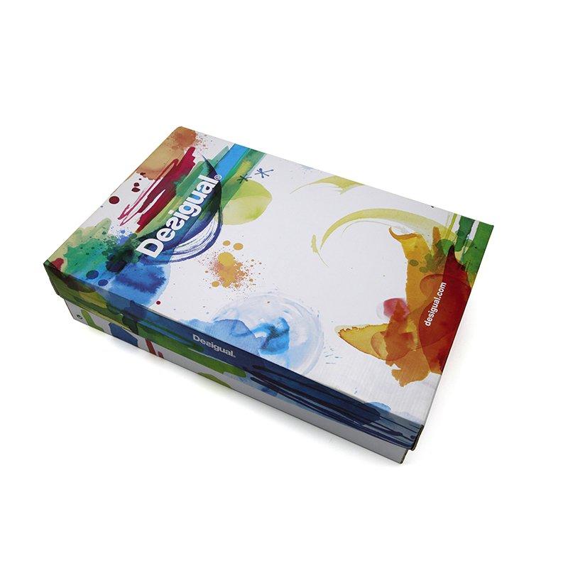 Colorful Rigid Custom Logo Printed Shoe Boxs Paper Packaging with Lid