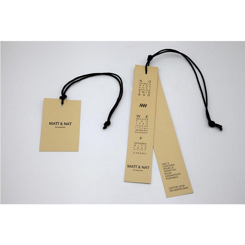 Custom Design Log with Paper Clothing Hang Tags with Wax Rope